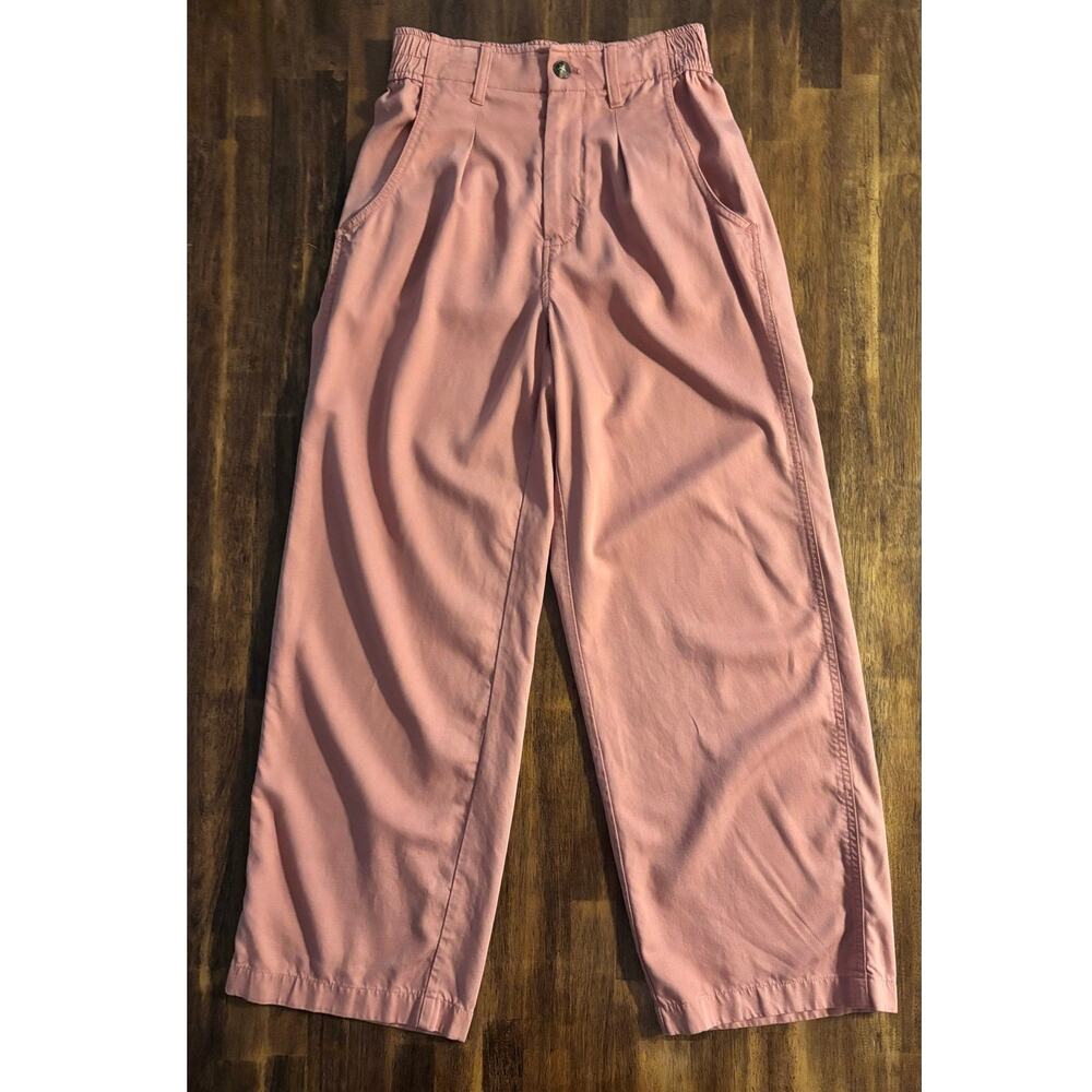 Madewell Women’s 00 Pants 25 x 28 Neale Straight Wide Leg Drapeweave High Rise